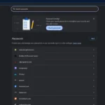 Giao diện Google Password Manager trên trình duyệt Chrome hiển thị danh sách mật khẩu đã lưu.