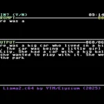 Giao diện Llama2.c64 tạo ra câu chuyện trên máy tính cổ điển Commodore 64