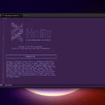 Giao diện người dùng của Helix Editor, hiển thị code và các tính năng modal editing