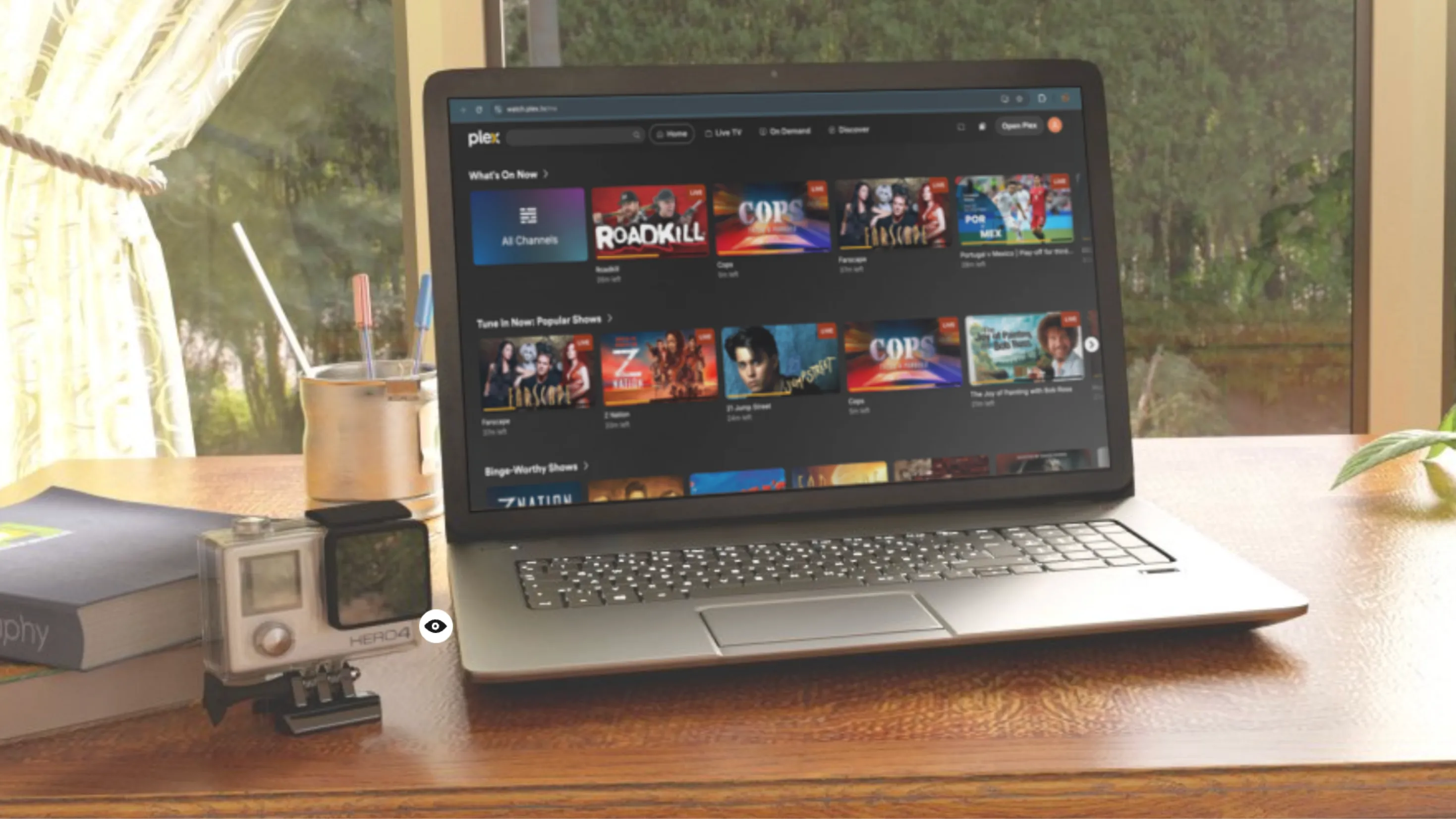 Giao diện phần mềm Plex Media Server trên máy tính xách tay Windows