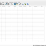 Giao diện phần mềm SPSS hiển thị đồng thời chế độ xem Dữ liệu (Data View) và chế độ xem Biến (Variable View), minh họa cấu trúc làm việc cơ bản.