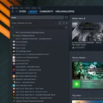 Giao diện thư viện Steam cho thấy các công cụ máy chủ chuyên dụng (dedicated server tools) giúp thiết lập server game LAN dễ dàng.
