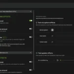 Giao diện tính năng khử tiếng ồn (Noise Removal) trong ứng dụng Nvidia Broadcast, minh họa công nghệ RTX Voice.