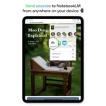 Giao diện tính năng Nguồn của NotebookLM trên ứng dụng di động