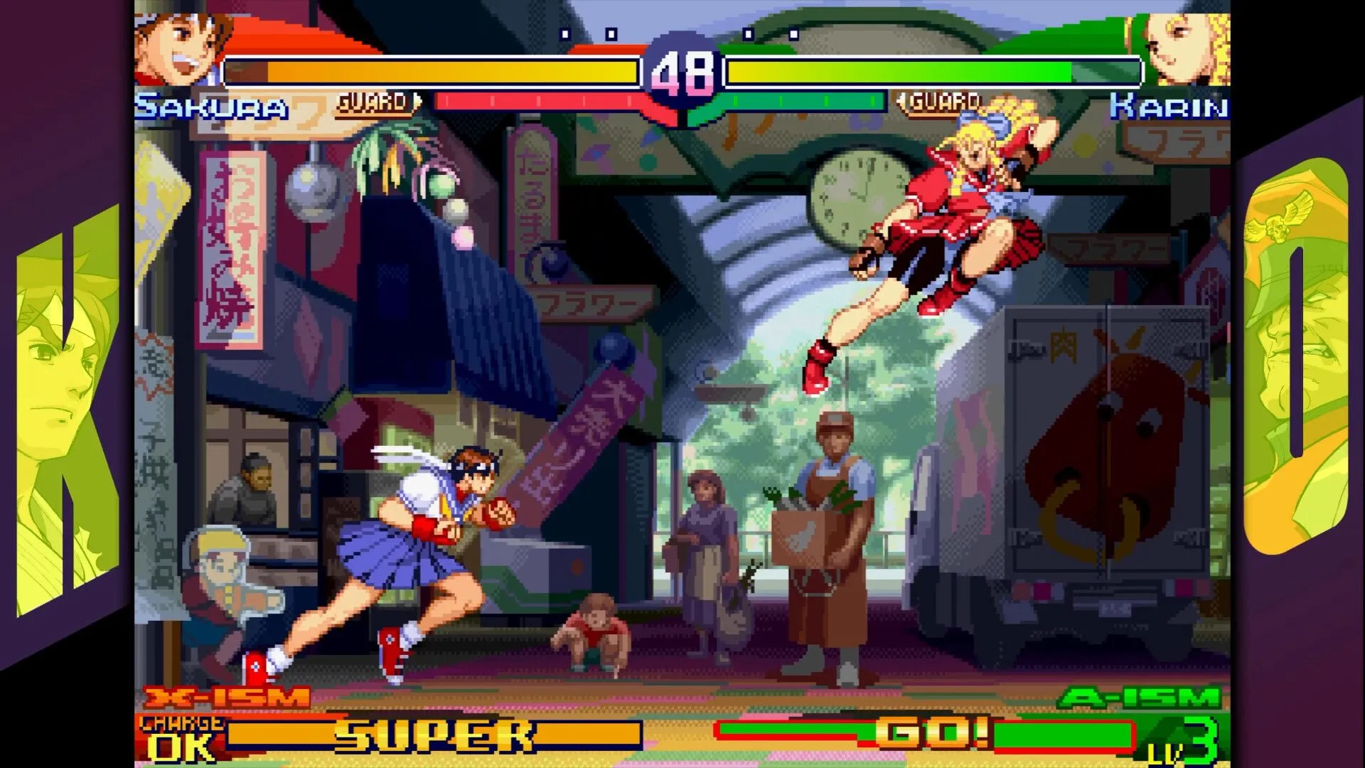 Giao diện tùy chỉnh cài đặt hiển thị và bộ lọc đồ họa trong Capcom Fighting Collection 2
