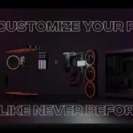 Giao diện website doanh nghiệp hiển thị video về linh kiện PC, minh họa việc lưu trữ file RAW trên ổ cứng di động để phục vụ marketing.