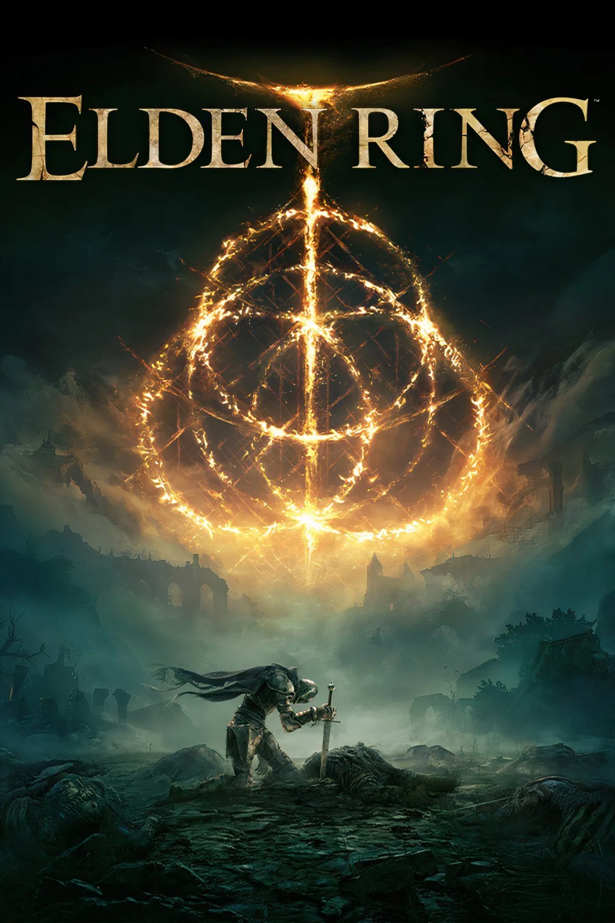 Góc nhìn cận cảnh trận chiến đầy thách thức với Fire Giant trong thế giới Elden Ring.