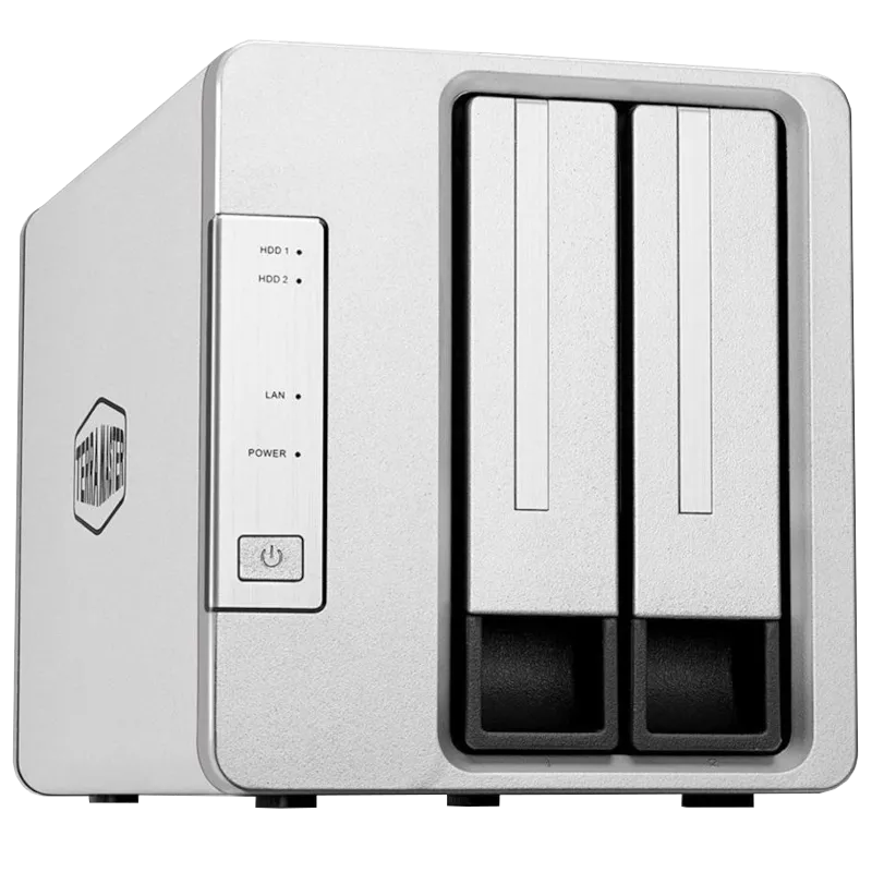 Hệ thống NAS TerraMaster F2-423 với thiết kế hiện đại và gọn gàng, phù hợp cho gia đình và văn phòng