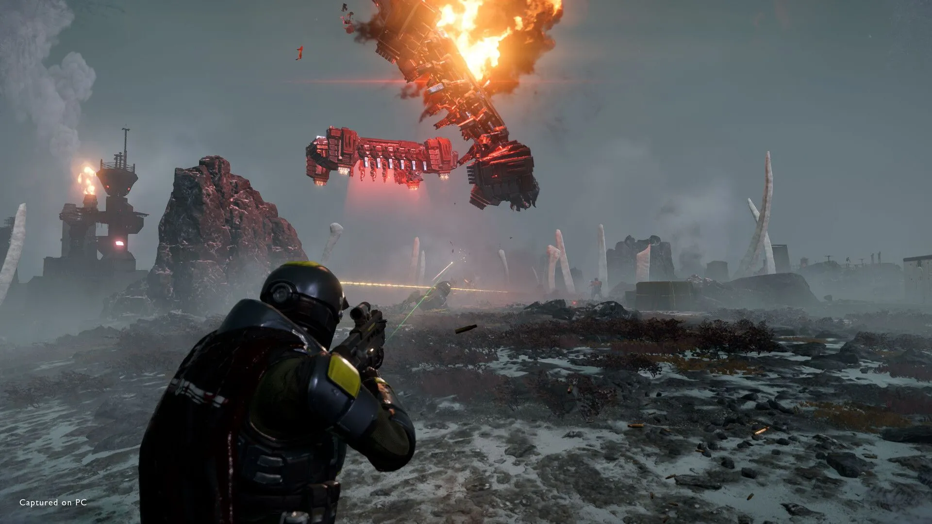 Helldivers 2 giao tranh khốc liệt trên hành tinh băng tuyết phủ đầy tuyết trắng