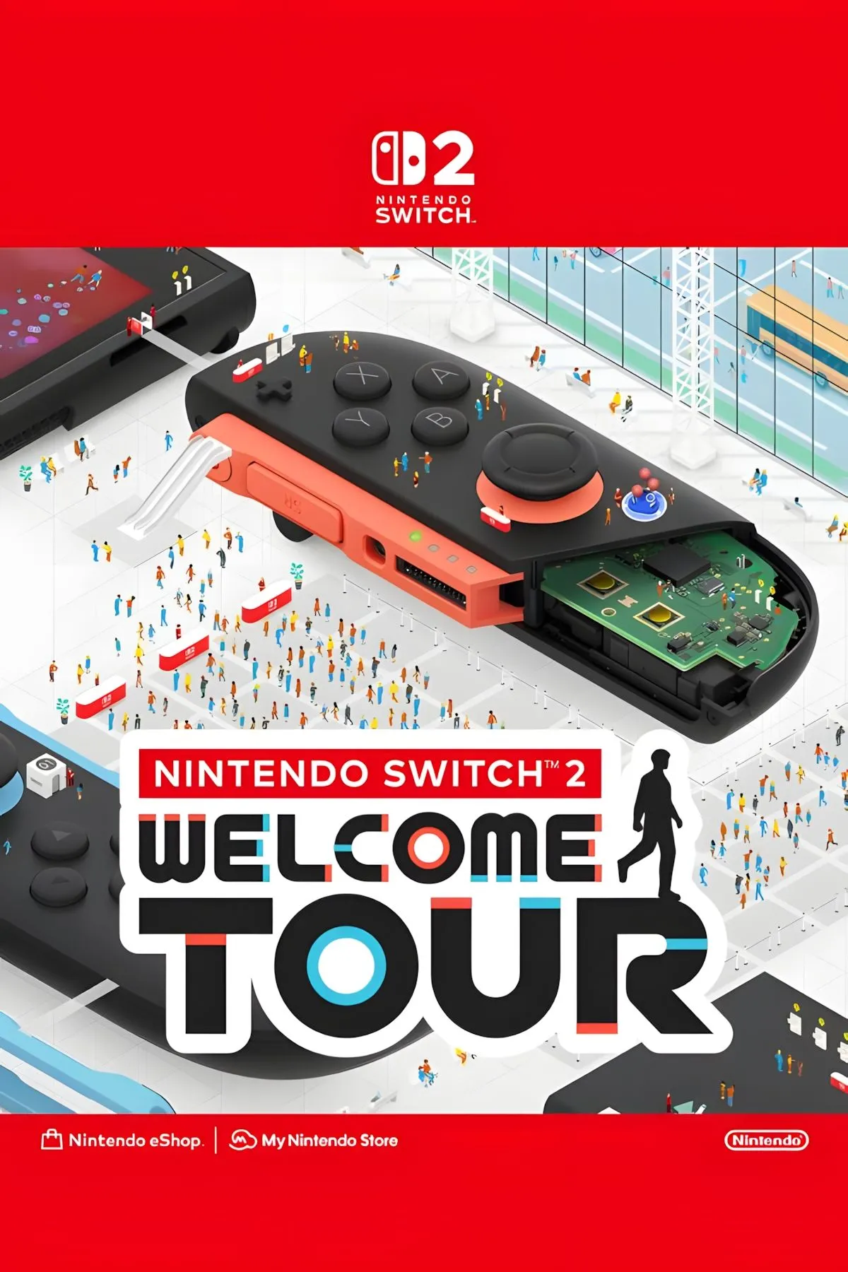Hình ảnh bìa của game Nintendo Switch 2 Welcome Tour, thể hiện các tính năng console