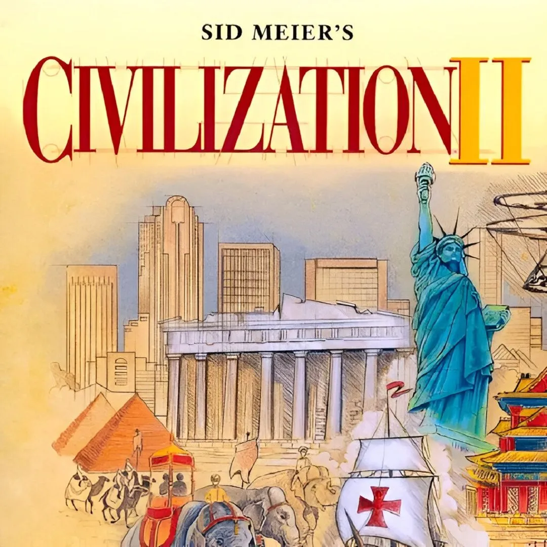 Hình ảnh bìa của Sid Meier's Civilization II, tựa game tiếp nối thành công và giá trị giáo dục của bản gốc