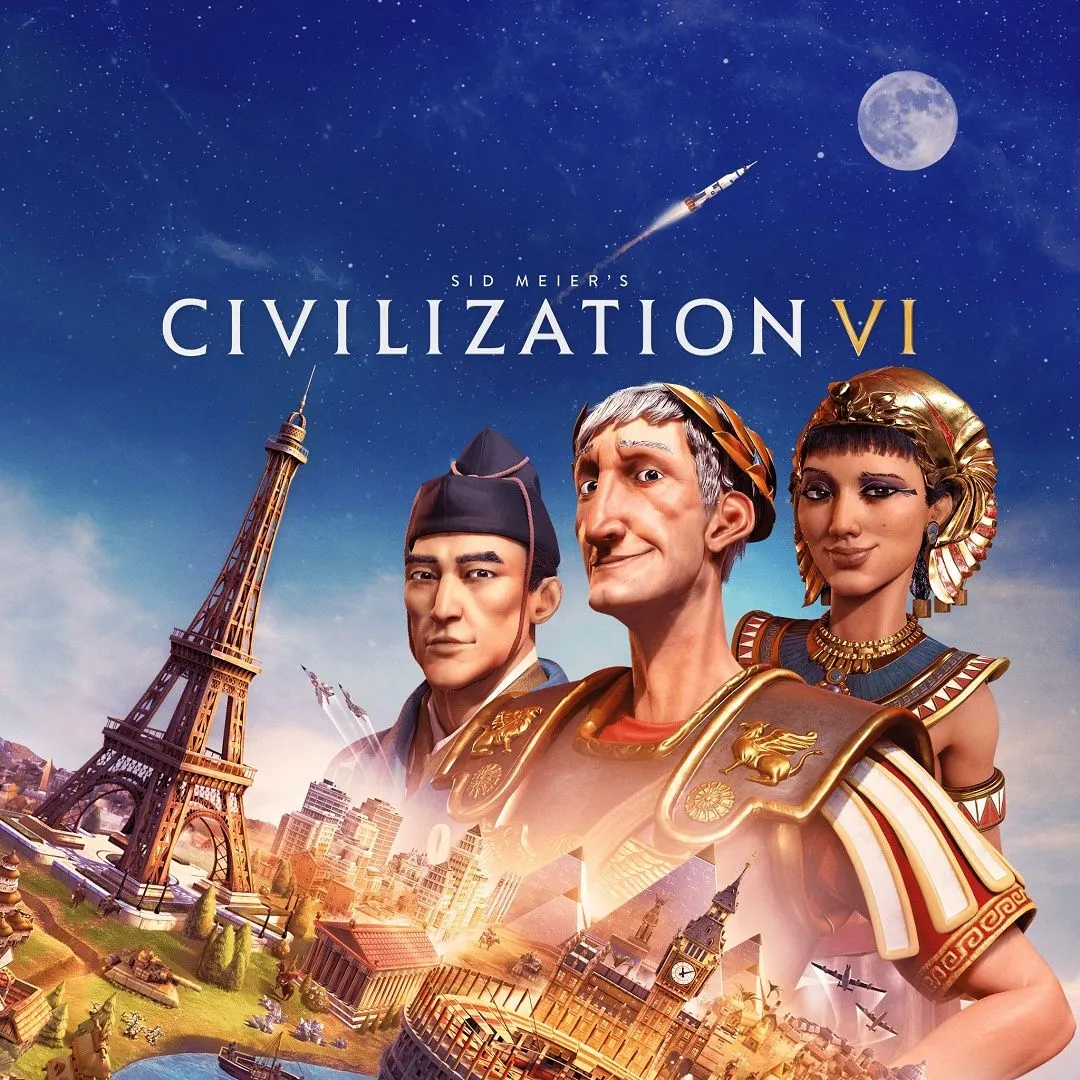 Hình ảnh bìa game Civilization VI, phiên bản hiện đại vẫn giữ vững triết lý giải trí của Sid Meier