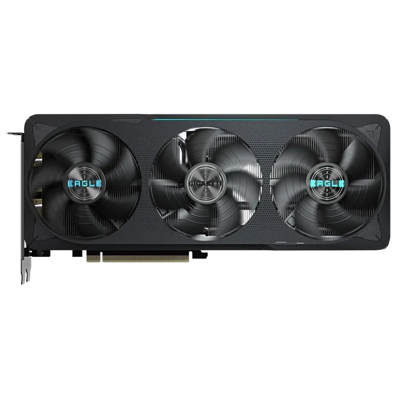 Hình ảnh cận cảnh Gigabyte Eagle GeForce RTX 5070, nhấn mạnh tản nhiệt WINDFORCE