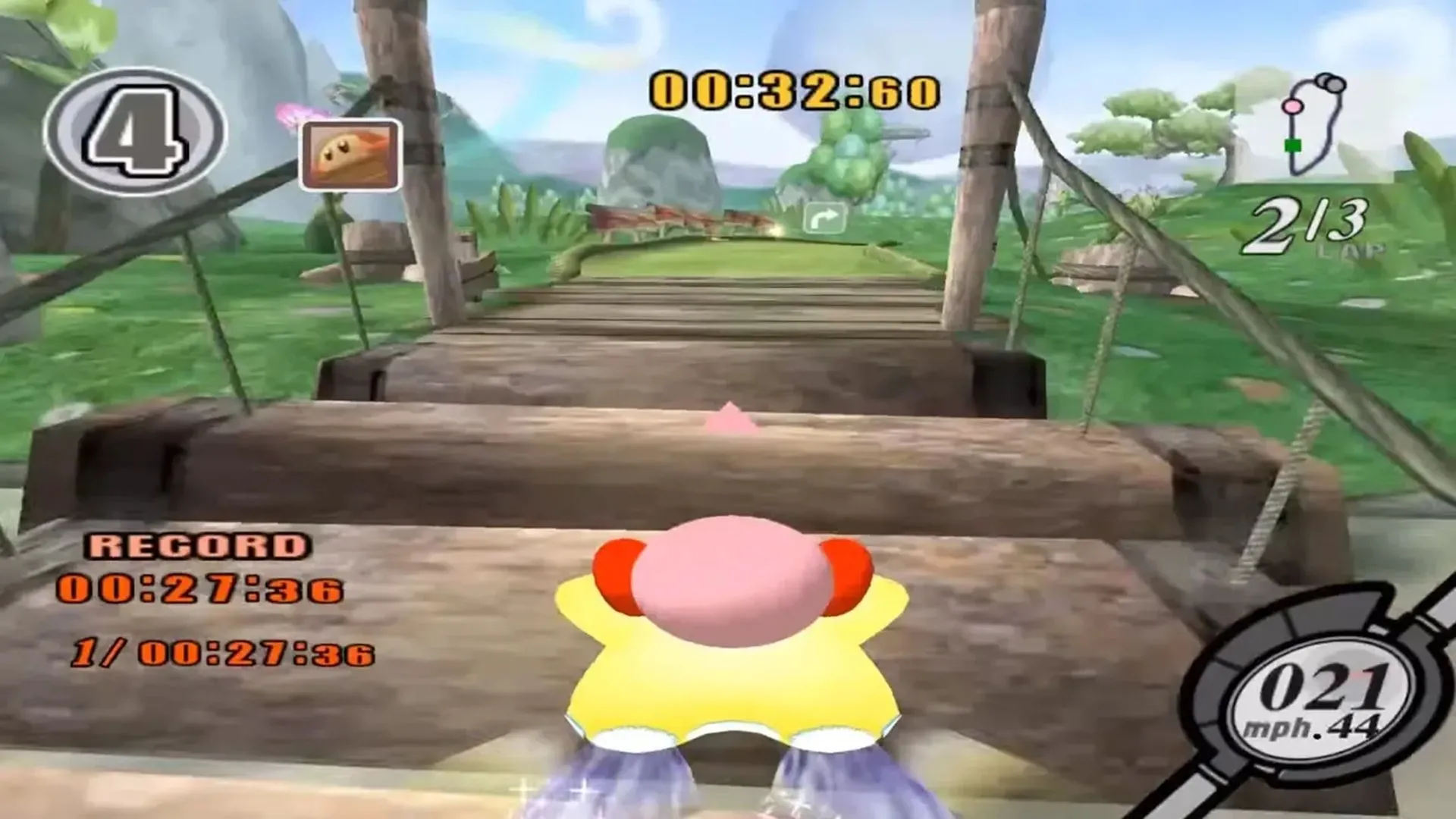Hình ảnh gameplay tựa game đua xe Kirby Air Ride trên Nintendo GameCube, một trong những game multiplayer đáng được thêm vào Switch Online.