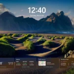Hình ảnh màn hình khóa Windows 11 với tính năng widget gợi ý mới