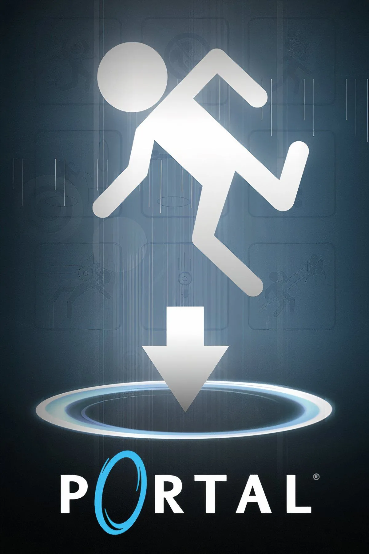 Hình ảnh nhân vật chính trong game Portal sử dụng súng tạo cổng không gian