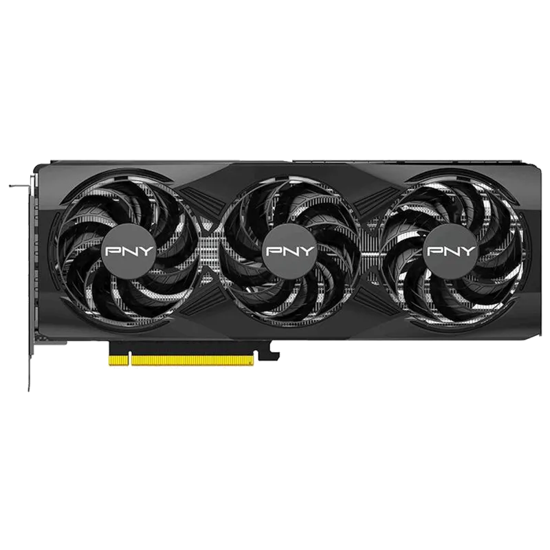 Hình ảnh PNY GeForce RTX 5070 OC, tập trung vào thiết kế tản nhiệt