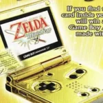 Hình ảnh quảng cáo cuộc thi tặng Game Boy Advance SP mạ vàng 24K kèm game The Legend of Zelda: The Minish Cap
