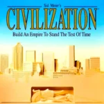 Hình ảnh sản phẩm của tựa game Sid Meier's Civilization năm 1991, hiển thị giao diện game với bản đồ thế giới, các thành phố và đơn vị quân.