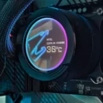 Hình ảnh tản nhiệt CPU của Gigabyte hiển thị nhiệt độ hoạt động của bộ vi xử lý.