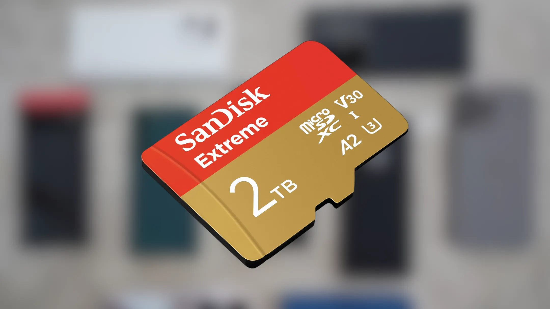 Hình ảnh thẻ nhớ SanDisk Extreme 2TB với tốc độ cao
