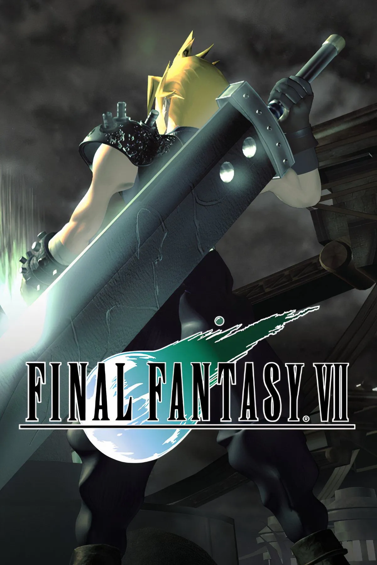 Hình ảnh tổng hợp các nhân vật và cảnh quan biểu tượng của Final Fantasy VII, bao gồm Cloud, Aerith và thế giới game