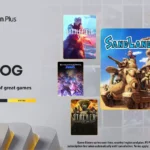 Hình ảnh tổng hợp các tựa game nổi bật trong gói PlayStation Plus tháng 5 như Sand Land, Five Nights at Freddy's và Battlefield V