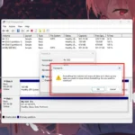 Hộp thoại xác nhận định dạng ổ cứng trong Disk Management