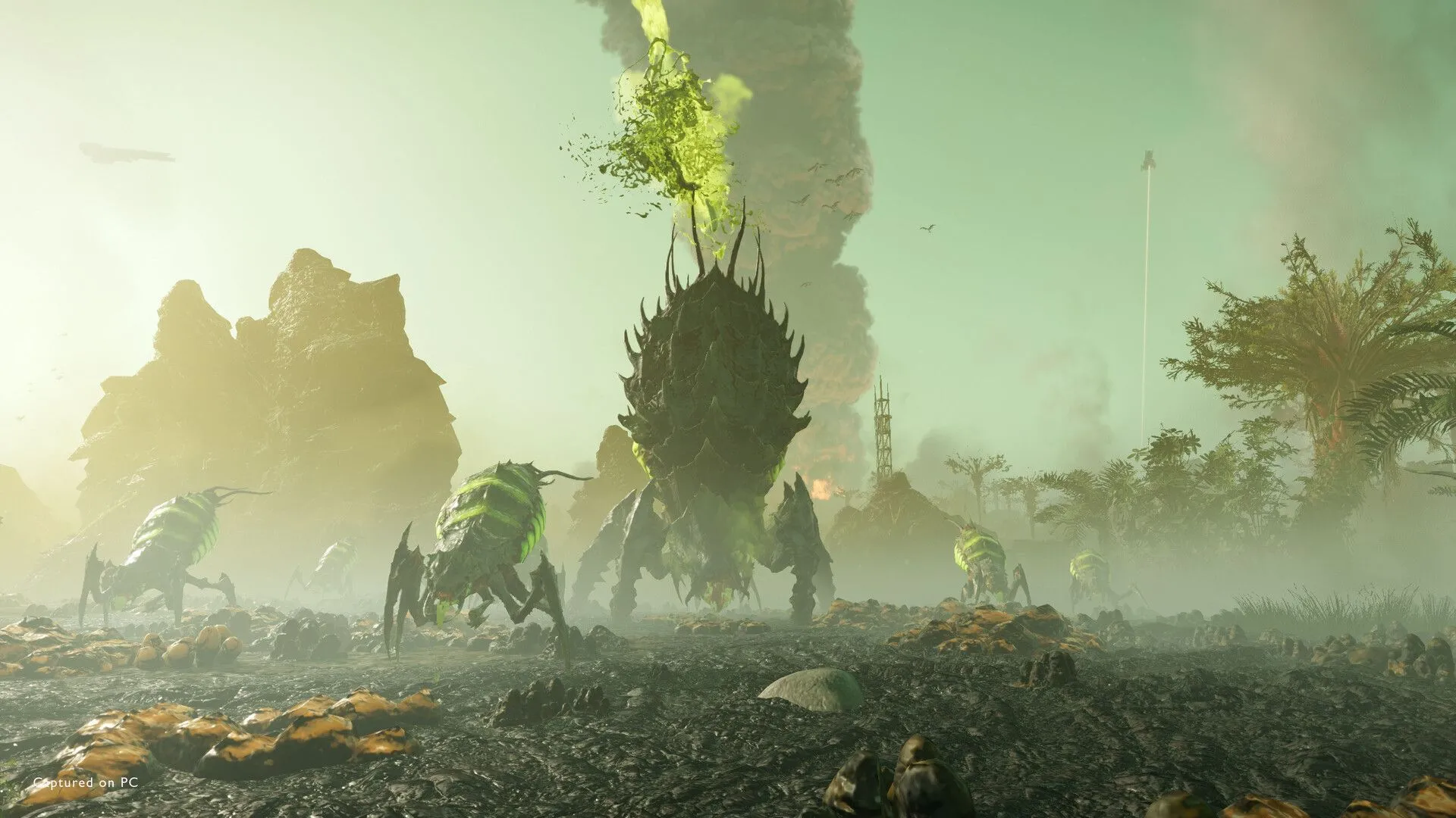 Kẻ thù bọ Termind tấn công đội hình Helldivers 2 trong cuộc chiến sinh tồn