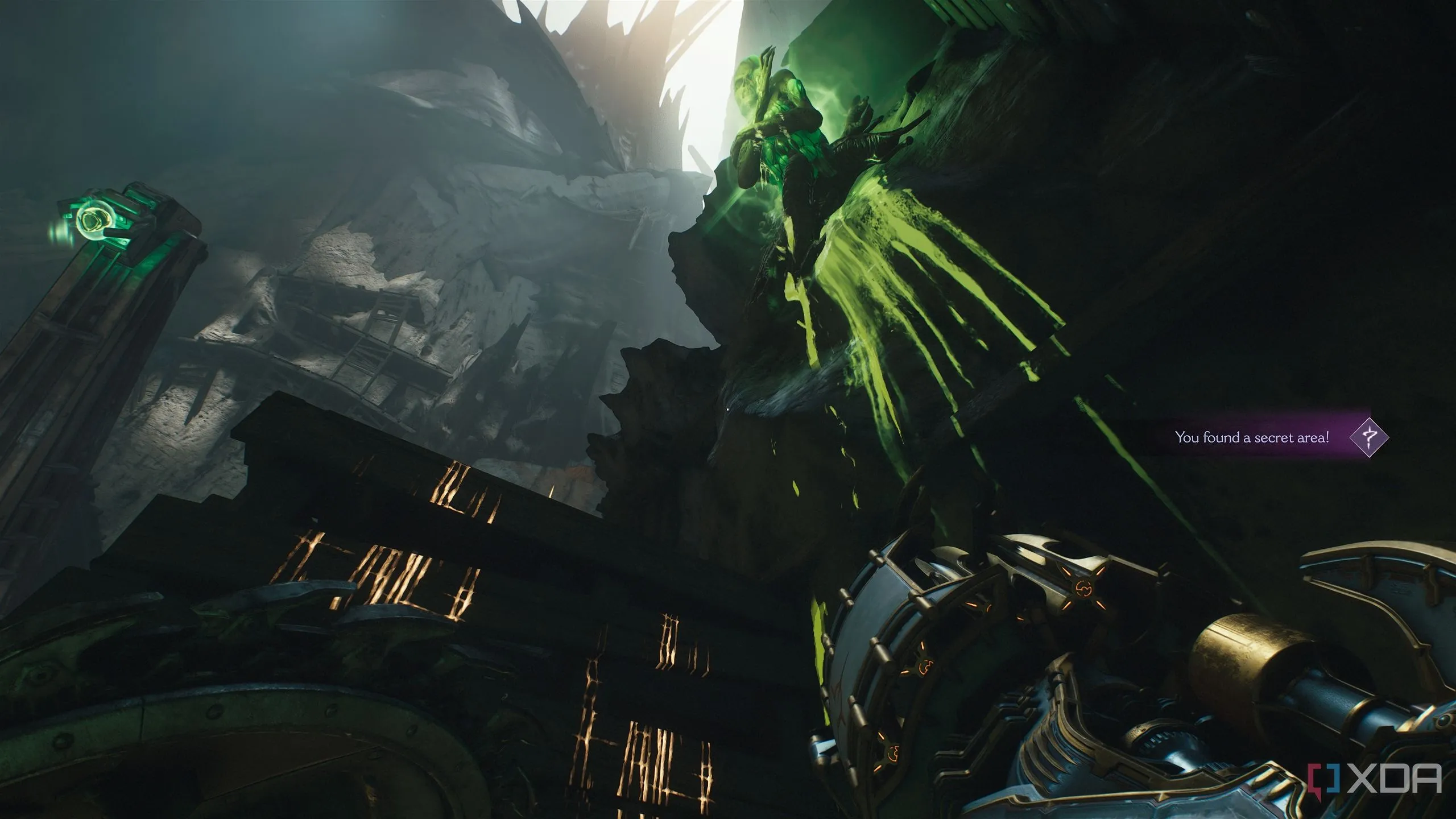 Khu vực bí mật 3 được mở khóa và nút thịt xanh trong Doom: The Dark Ages