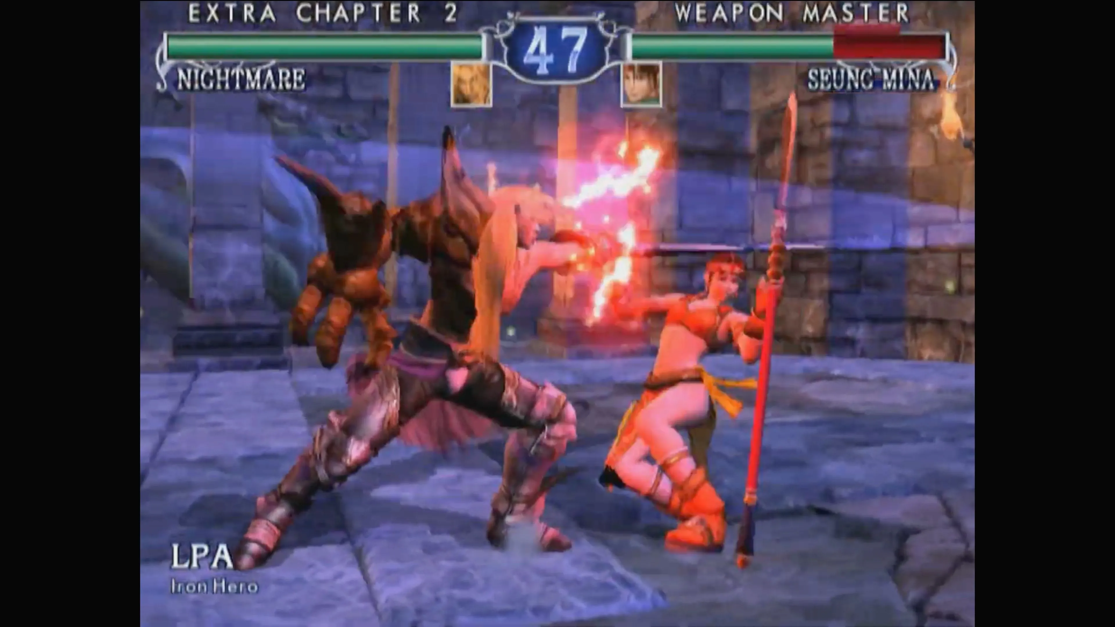 Khung cảnh đồ họa của SoulCalibur II, thể hiện khả năng giả lập GameCube trên Switch 2