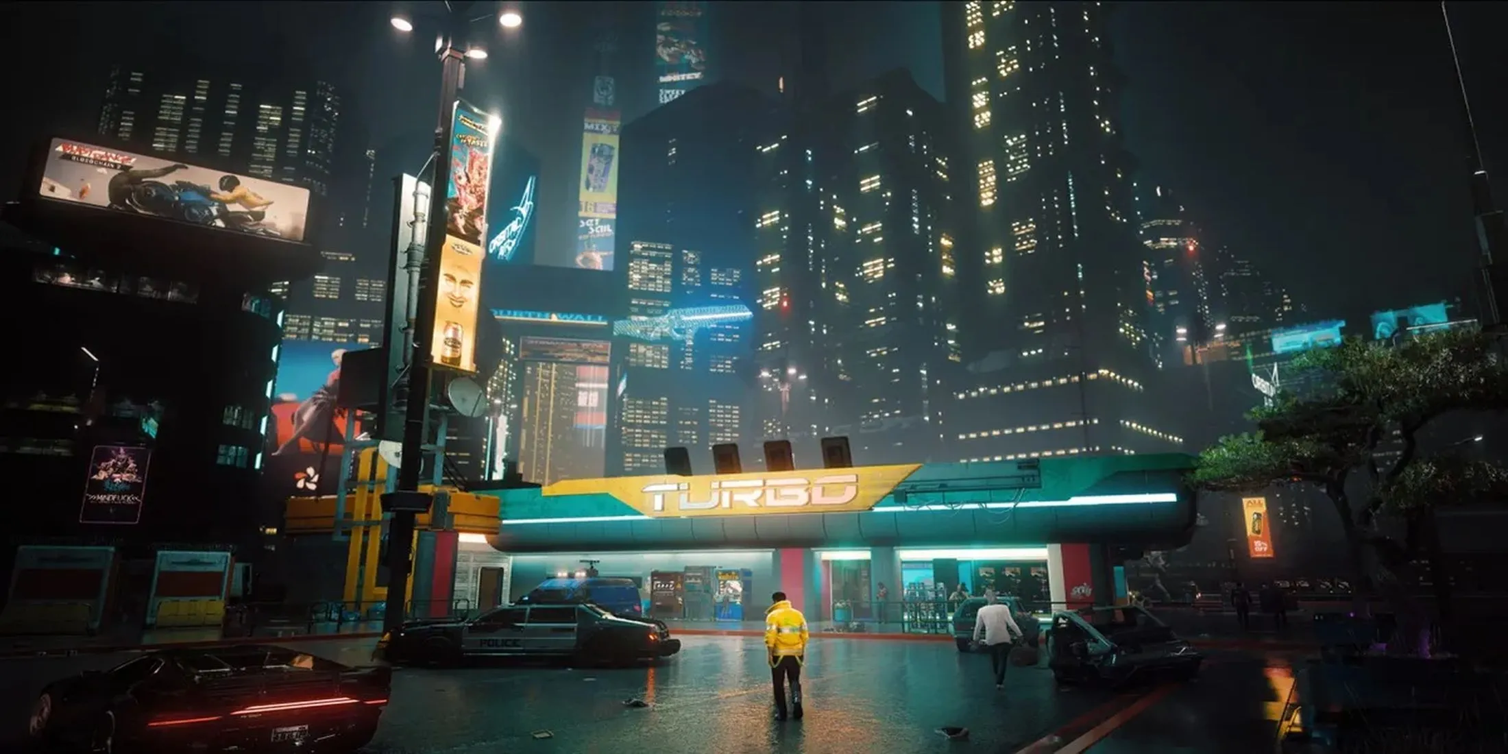 Khung cảnh đô thị rực rỡ và choáng ngợp của Night City trong Cyberpunk 2077
