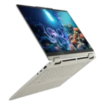 Laptop Lenovo Yoga 7 2-in-1 màu Seashell hiển thị chế độ gập linh hoạt