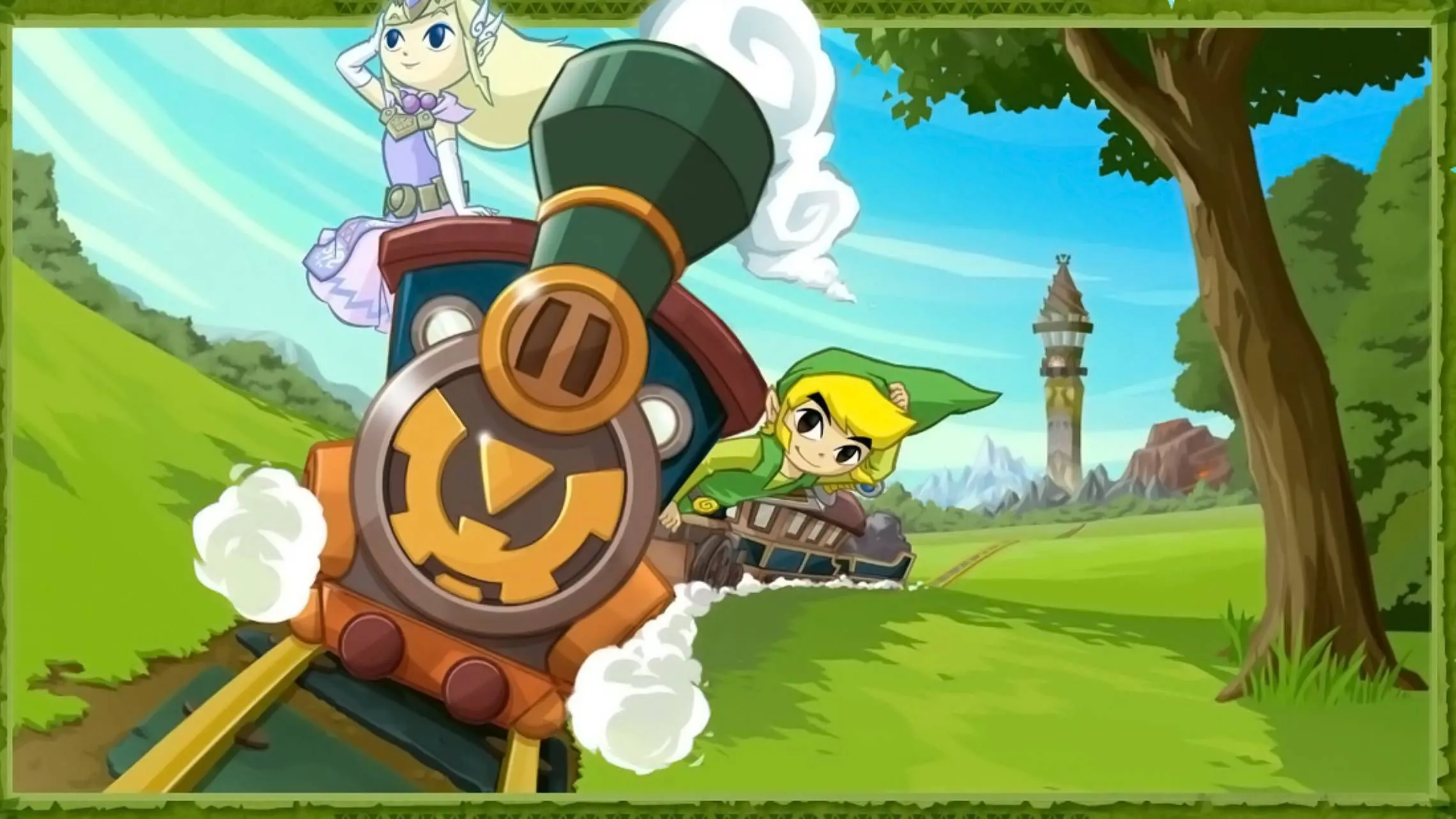 Link và Công chúa Zelda trên chuyến tàu thần kỳ trong The Legend of Zelda: Spirit Tracks