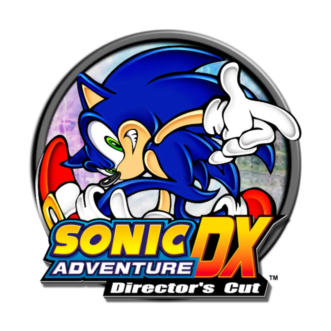 Logo game Sonic Adventure DX, biểu tượng chú nhím Sonic nhanh nhẹn