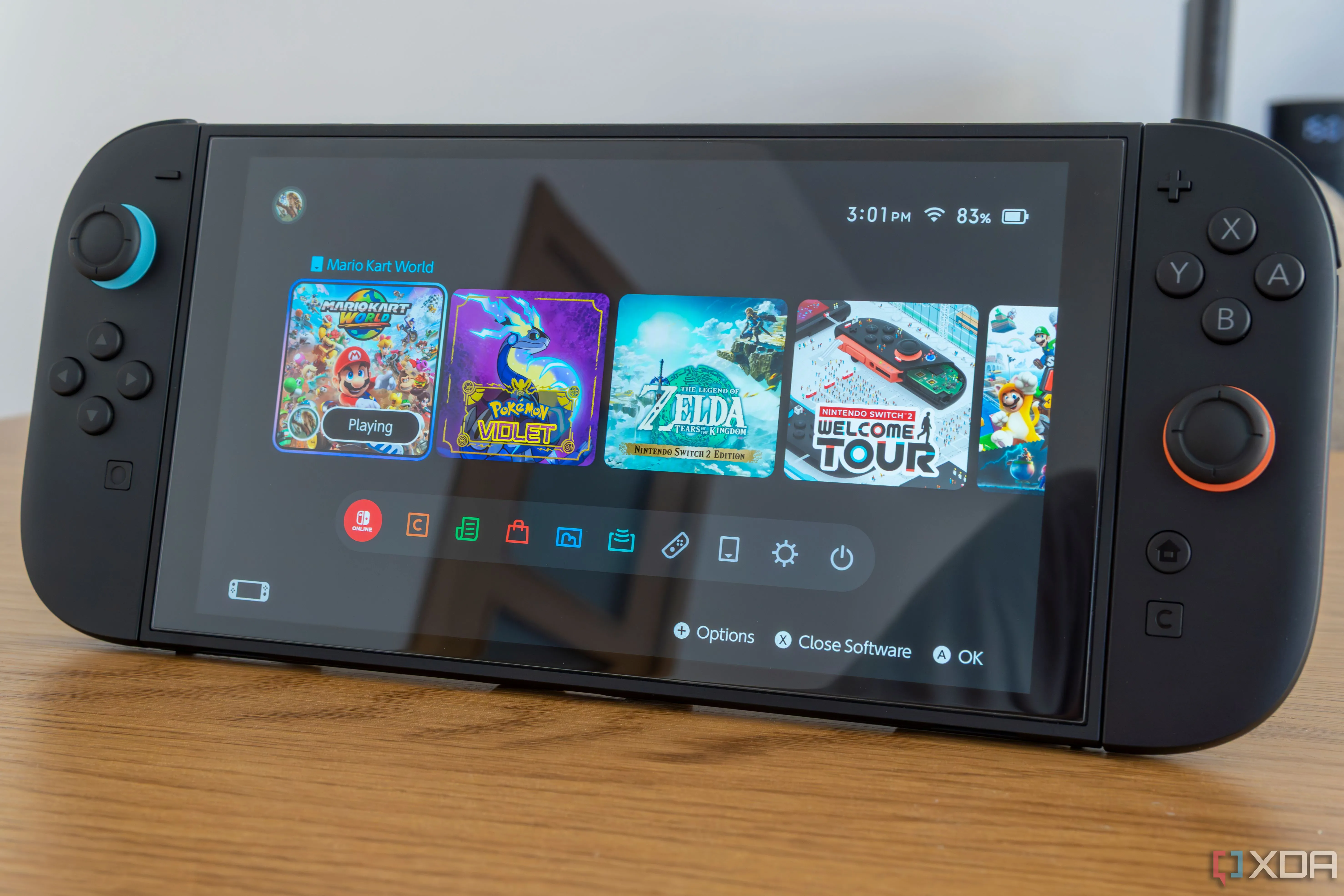 Màn hình chính của console Nintendo Switch 2, công cụ thay đổi cuộc chơi speedrun