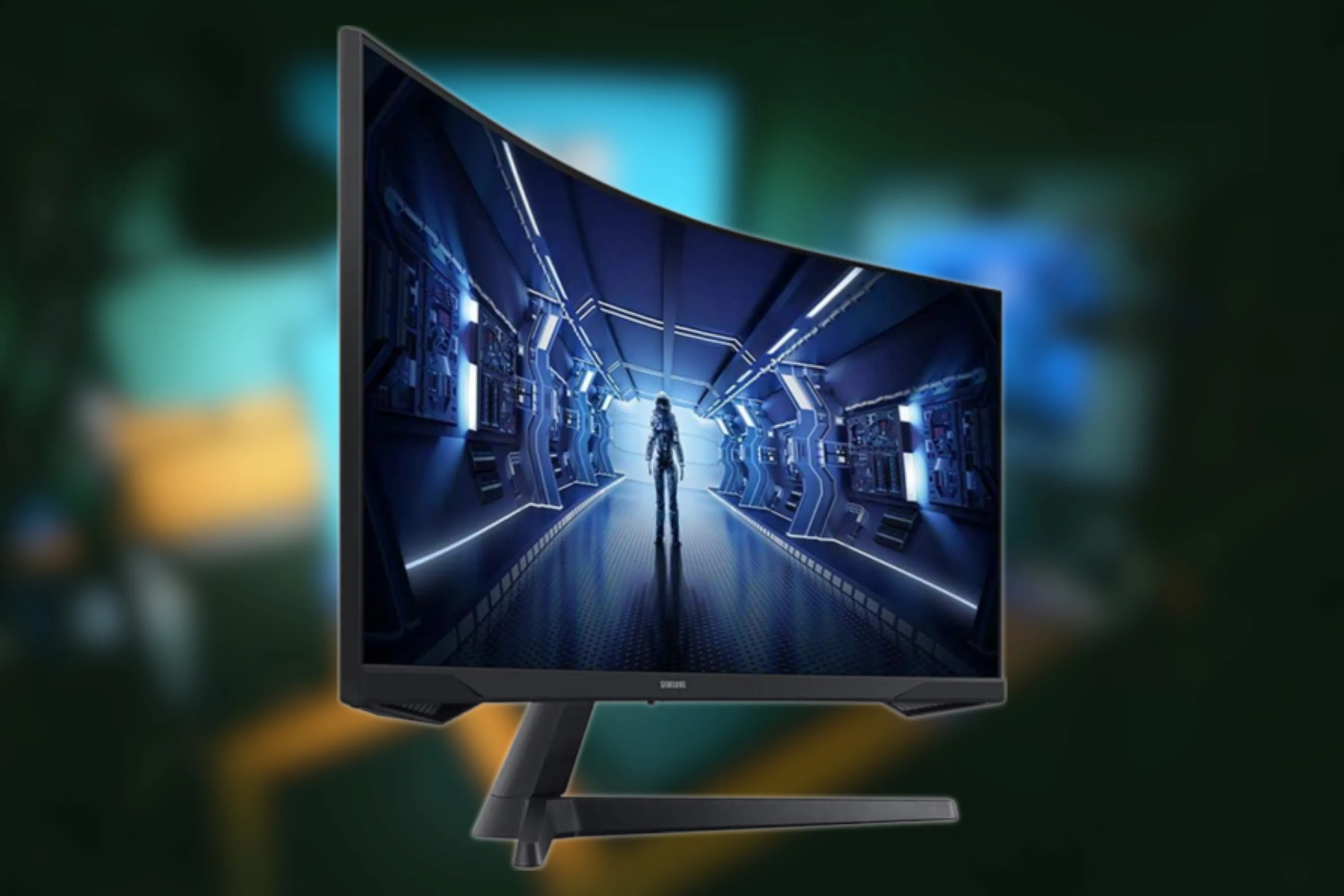 Màn hình chơi game Samsung Odyssey G5 34 inch siêu rộng hiển thị hình ảnh không gian