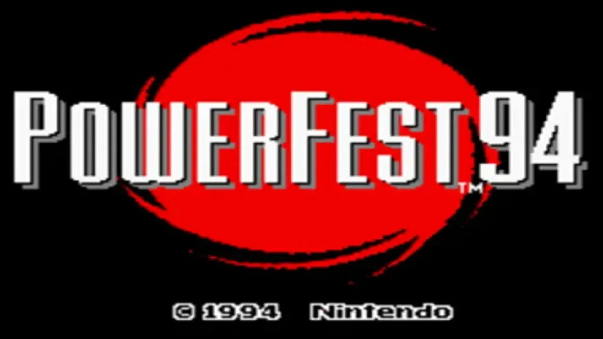 Màn hình khởi động của băng game Nintendo Powerfest 1994, một trong những tựa SNES hiếm nhất