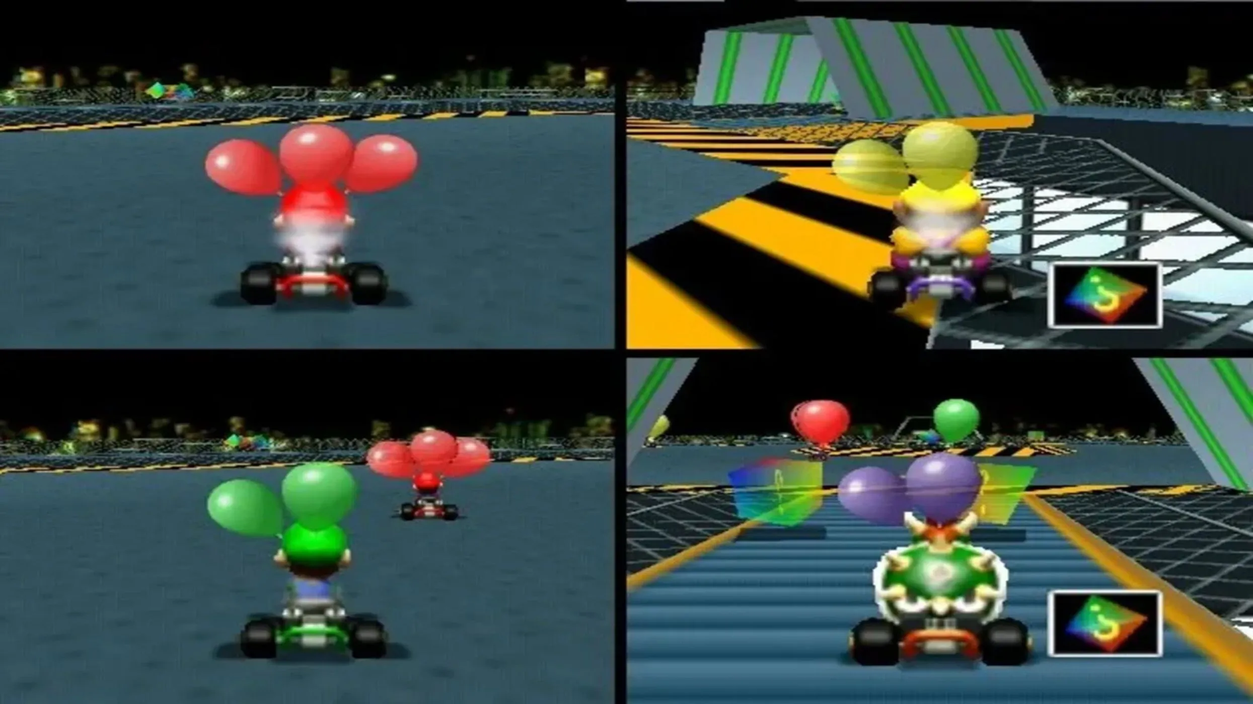 Mario Kart 64 - Ảnh chụp màn hình gameplay đua xe vui nhộn trên N64