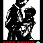 Max Payne 2: The Fall of Max Payne trong cảnh bắn súng góc nhìn thứ ba, nhân vật chính sử dụng chế độ bullet time.