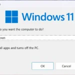 Menu Tắt máy trên Windows hiển thị các tùy chọn nguồn điện.