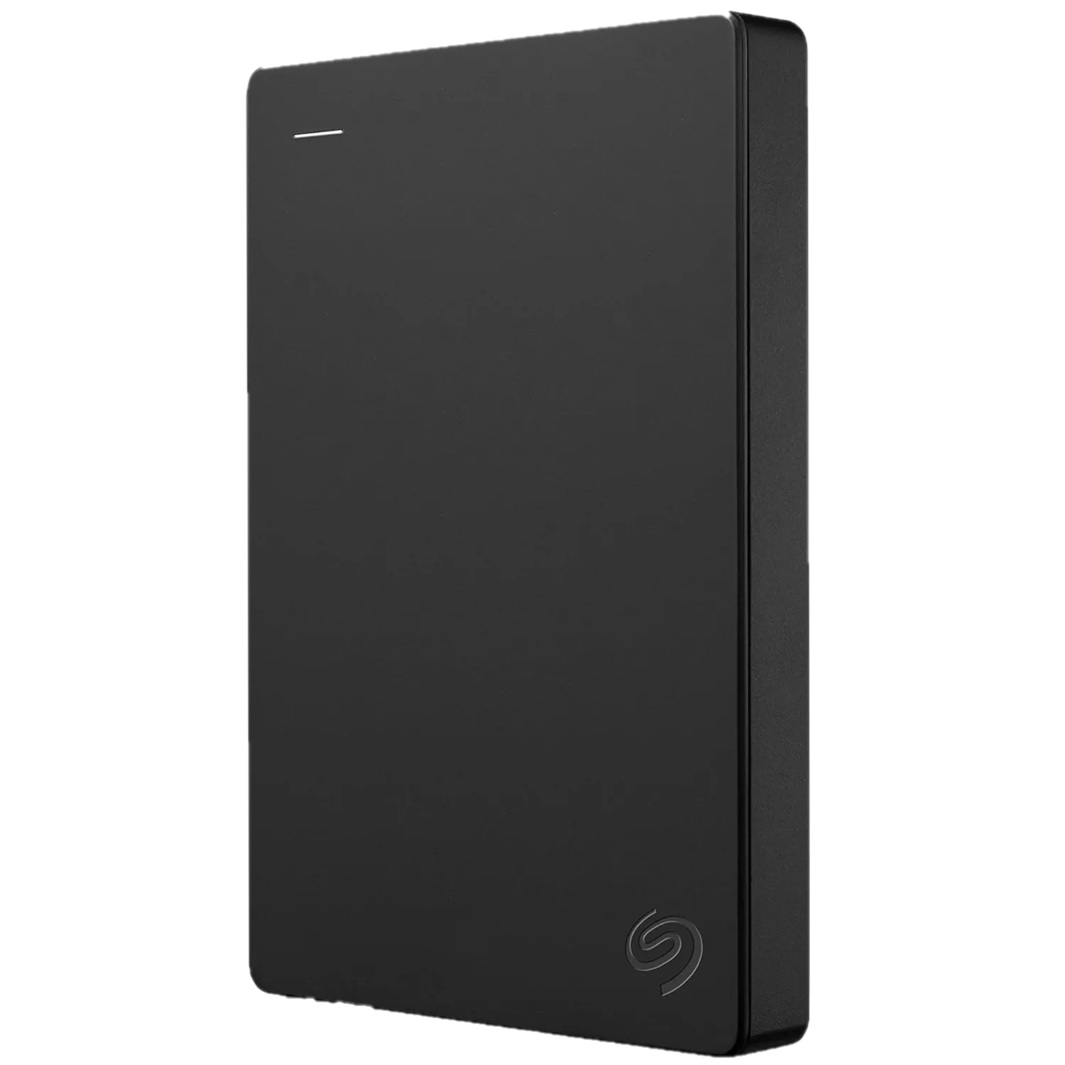 Mô hình 3D của một ổ cứng di động Seagate màu đen, minh họa thiết bị lưu trữ dữ liệu dung lượng lớn và linh hoạt.
