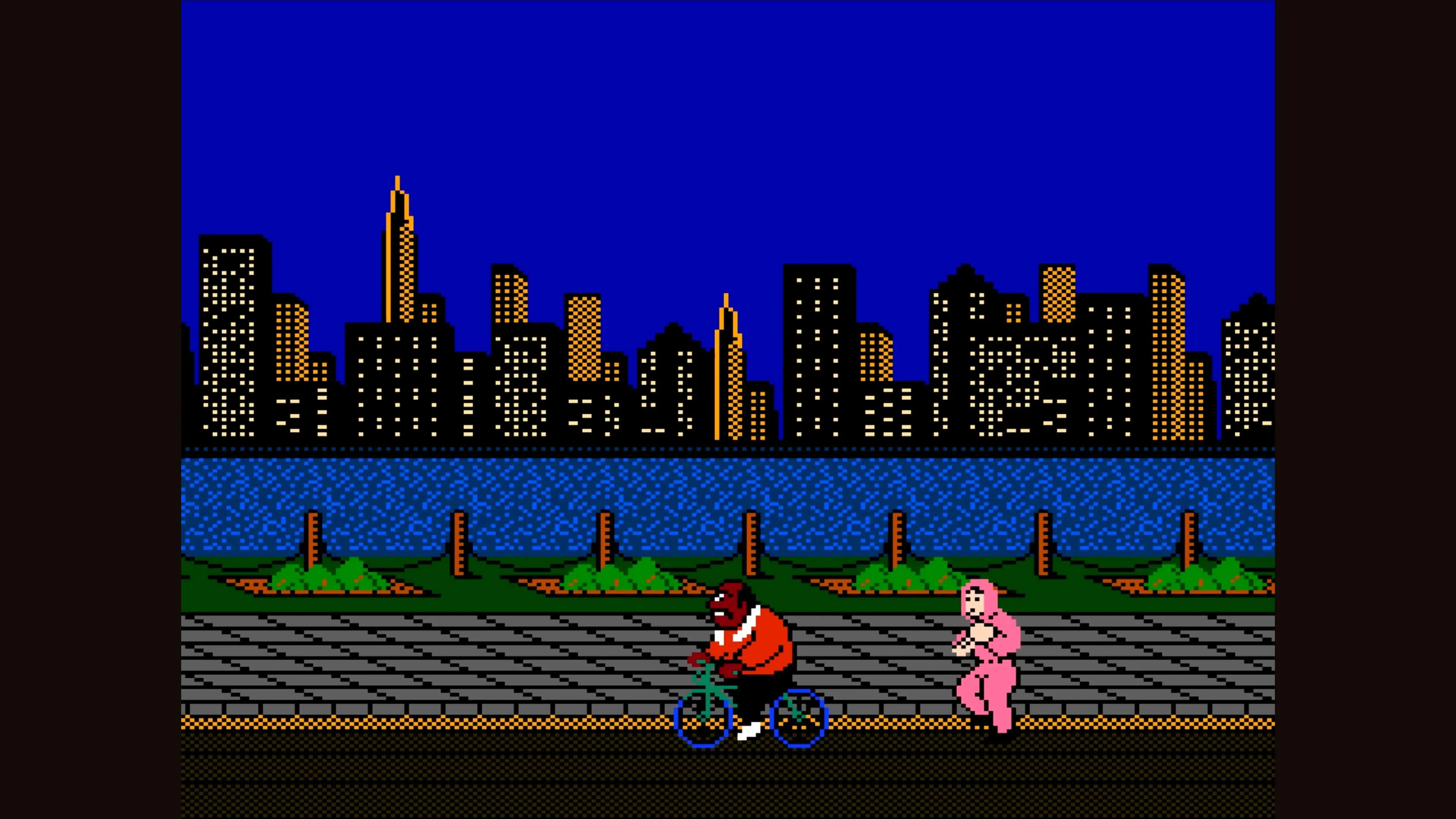 Một đối thủ đang bị Little Mac đấm trong Punch-Out!! trên NES.