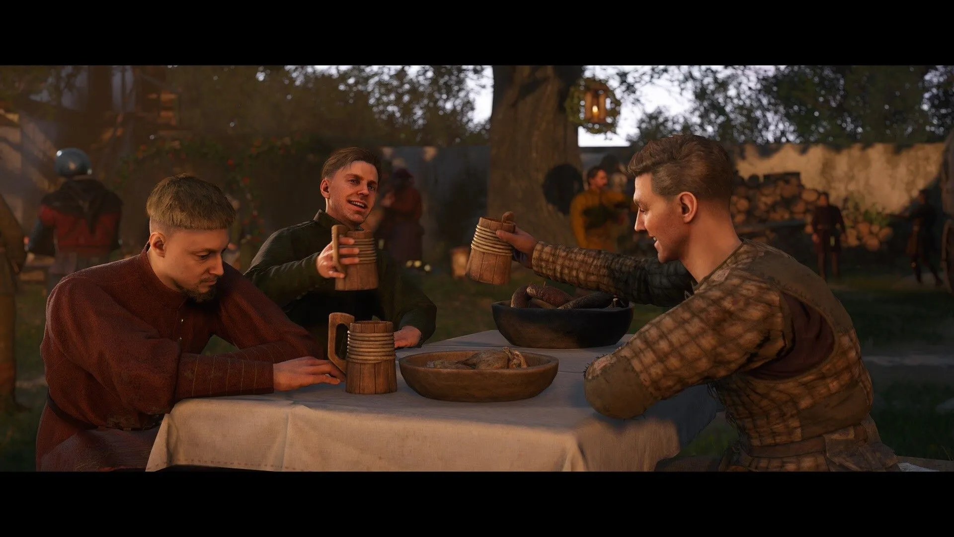 Một nông dân đang làm việc trong trang phục thời trung cổ trong Kingdom Come Deliverance II