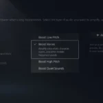 Người dùng đang cài đặt tính năng Audio Focus trên giao diện PlayStation 5 để tùy chỉnh trải nghiệm âm thanh