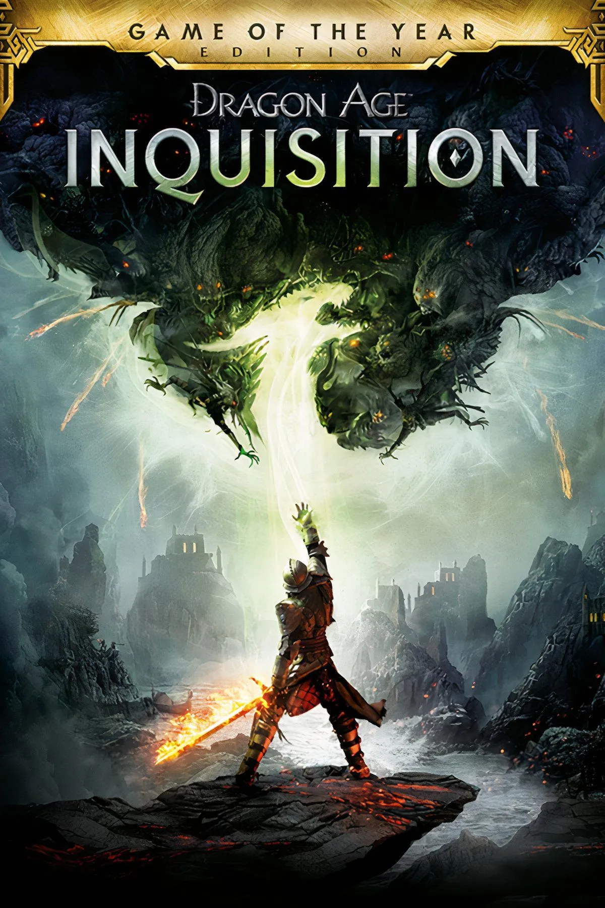 Nhân vật chính và đồng đội trong game Dragon Age: Inquisition đang khám phá thế giới rộng lớn, thể hiện yếu tố nhập vai và phiêu lưu.