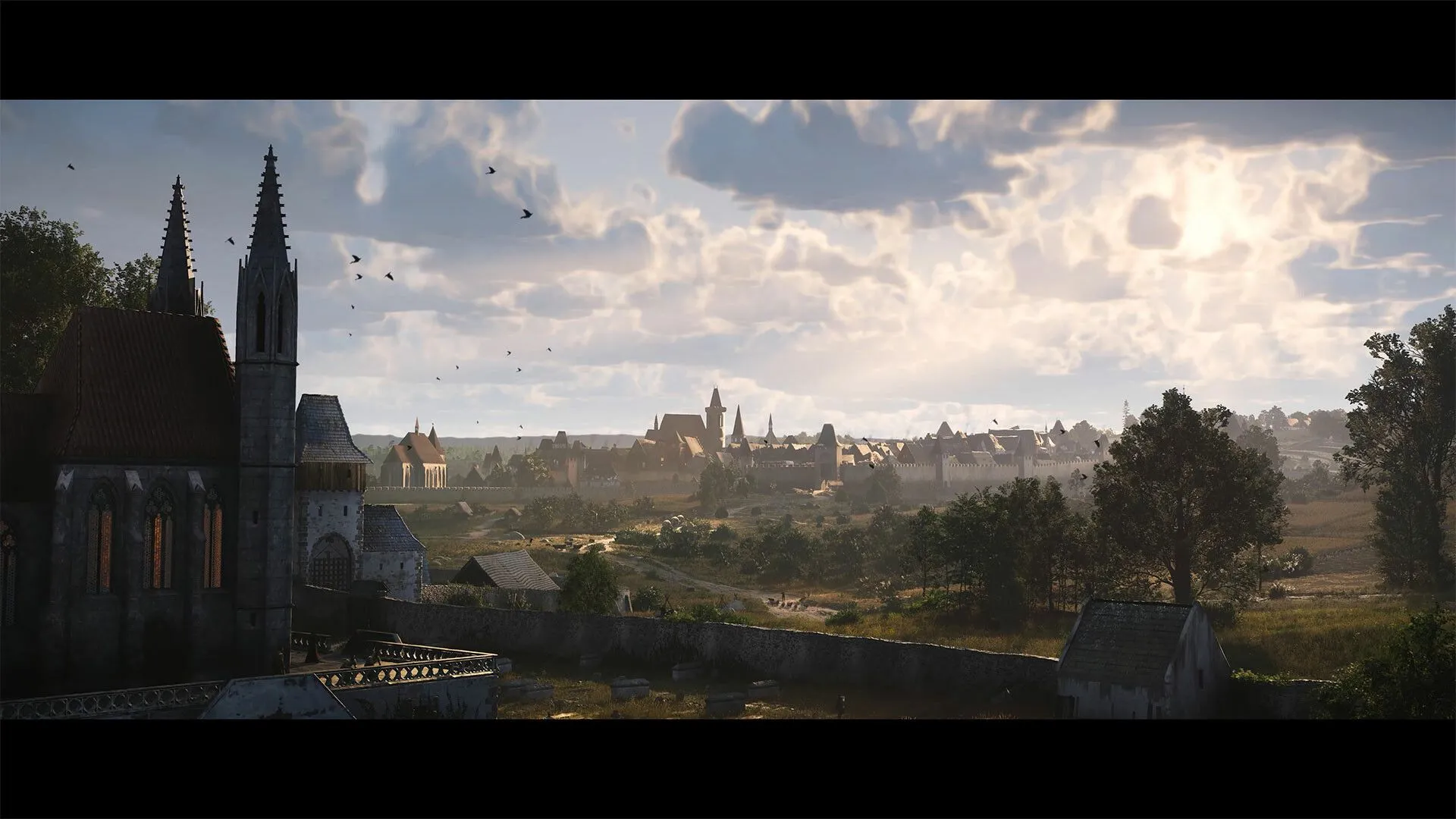 Nhân vật Henry nhìn từ xa trong bối cảnh game Kingdom Come Deliverance II