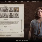 Nhân vật Imperial trong màn hình tạo nhân vật của Oblivion Remastered