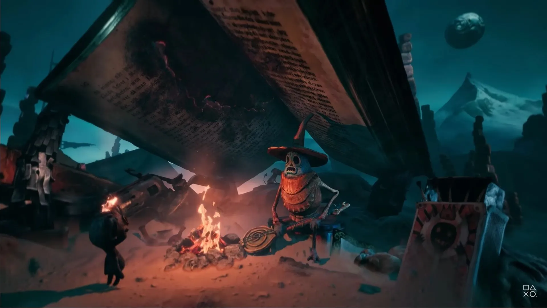 Nhân vật Potboy cầm đèn lồng trong thế giới kỳ ảo của game kinh dị phiêu lưu The Midnight Walk, nổi bật với phong cách đồ họa độc đáo.