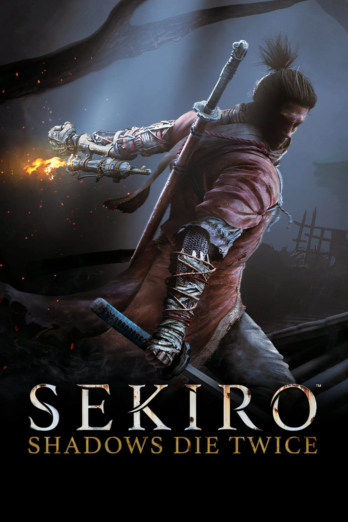 Nhân vật Sekiro đối mặt với kẻ thù trong thế giới game Sekiro: Shadows Die Twice.